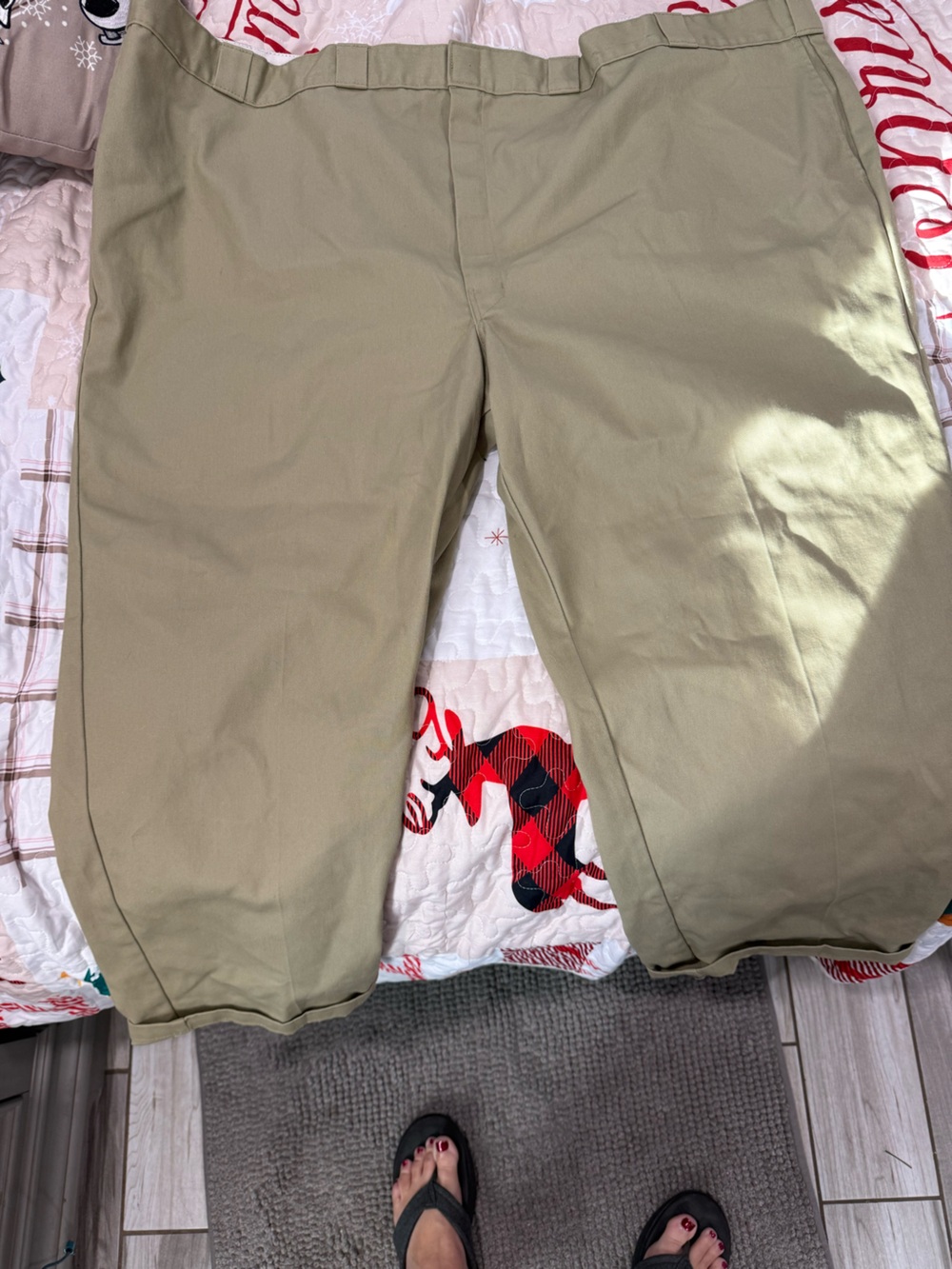 Dickies Men's 874 Original Tan Flat-Front Chinos. Size 58 waist X 30 length .